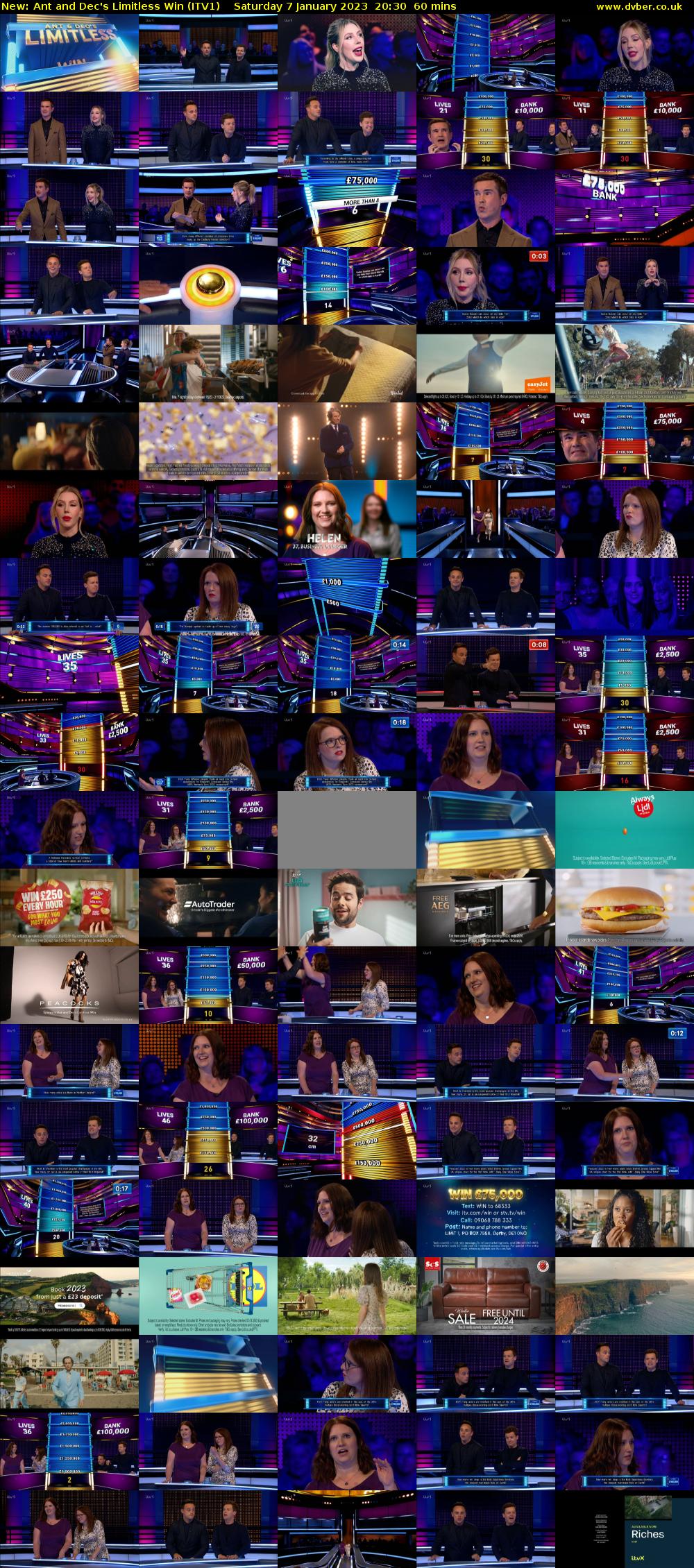 Ant and Dec's Limitless Win (ITV1) Saturday 7 January 2023 20:30 - 21:30