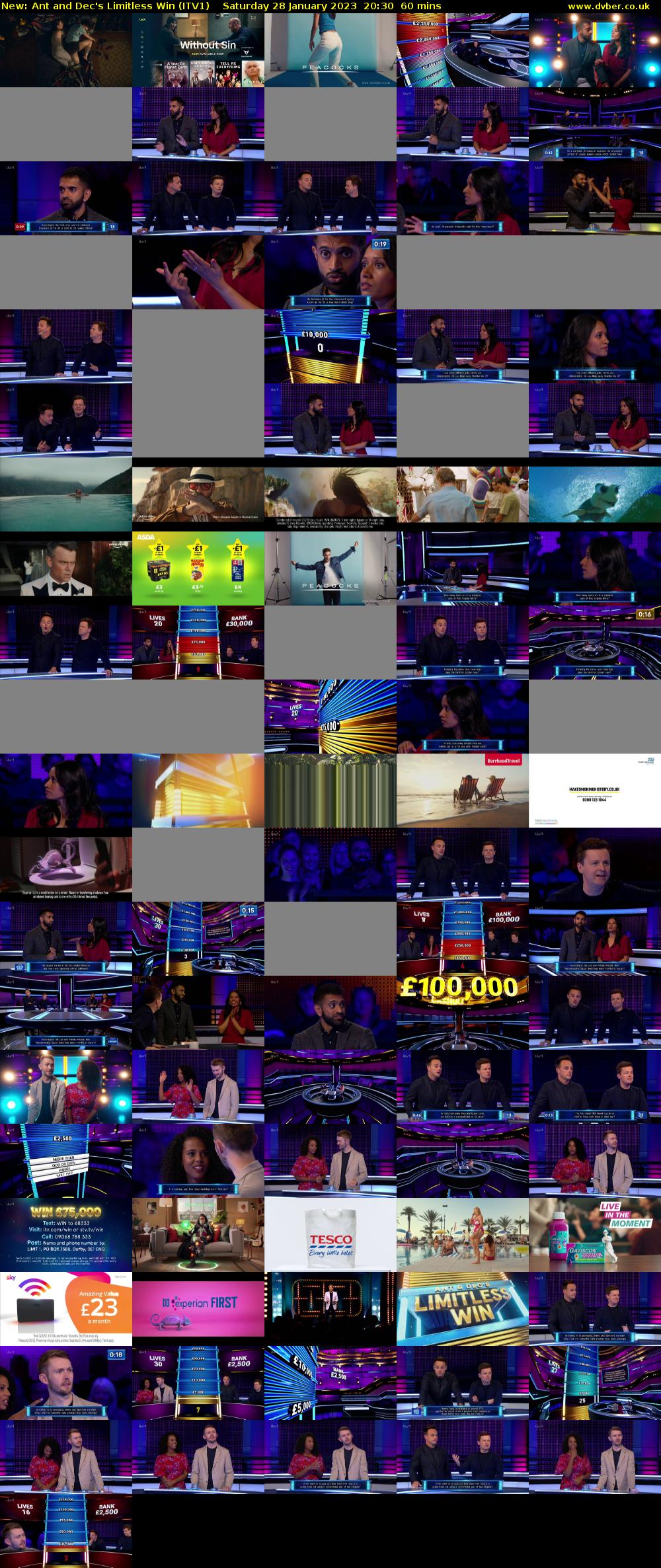 Ant and Dec's Limitless Win (ITV1) Saturday 28 January 2023 20:30 - 21:30