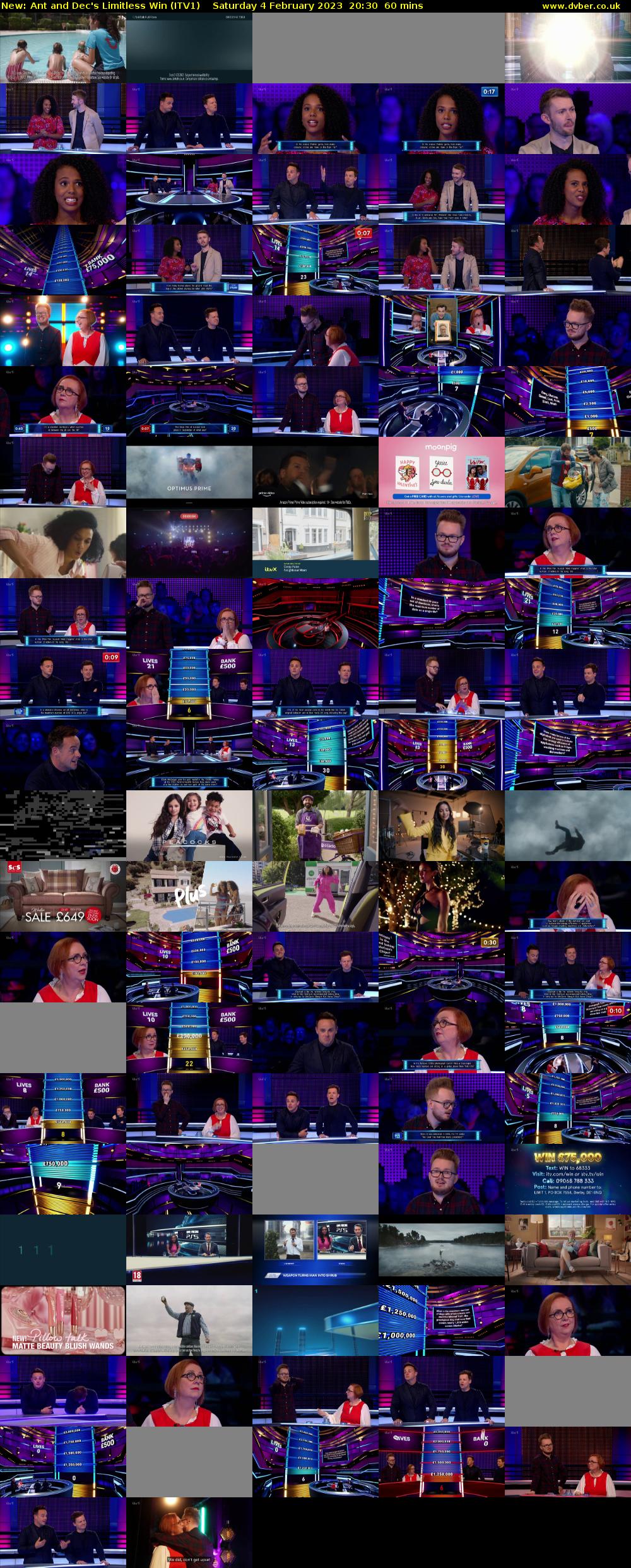 Ant and Dec's Limitless Win (ITV1) Saturday 4 February 2023 20:30 - 21:30