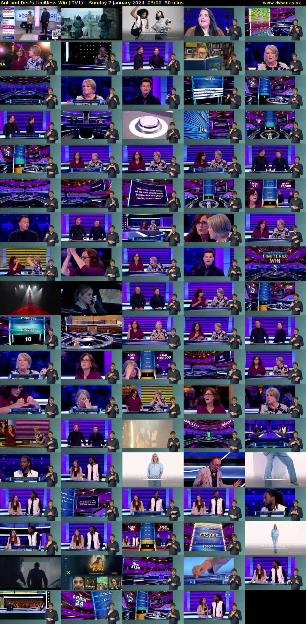 Ant and Dec's Limitless Win (ITV1) Sunday 7 January 2024 03:00 - 03:50