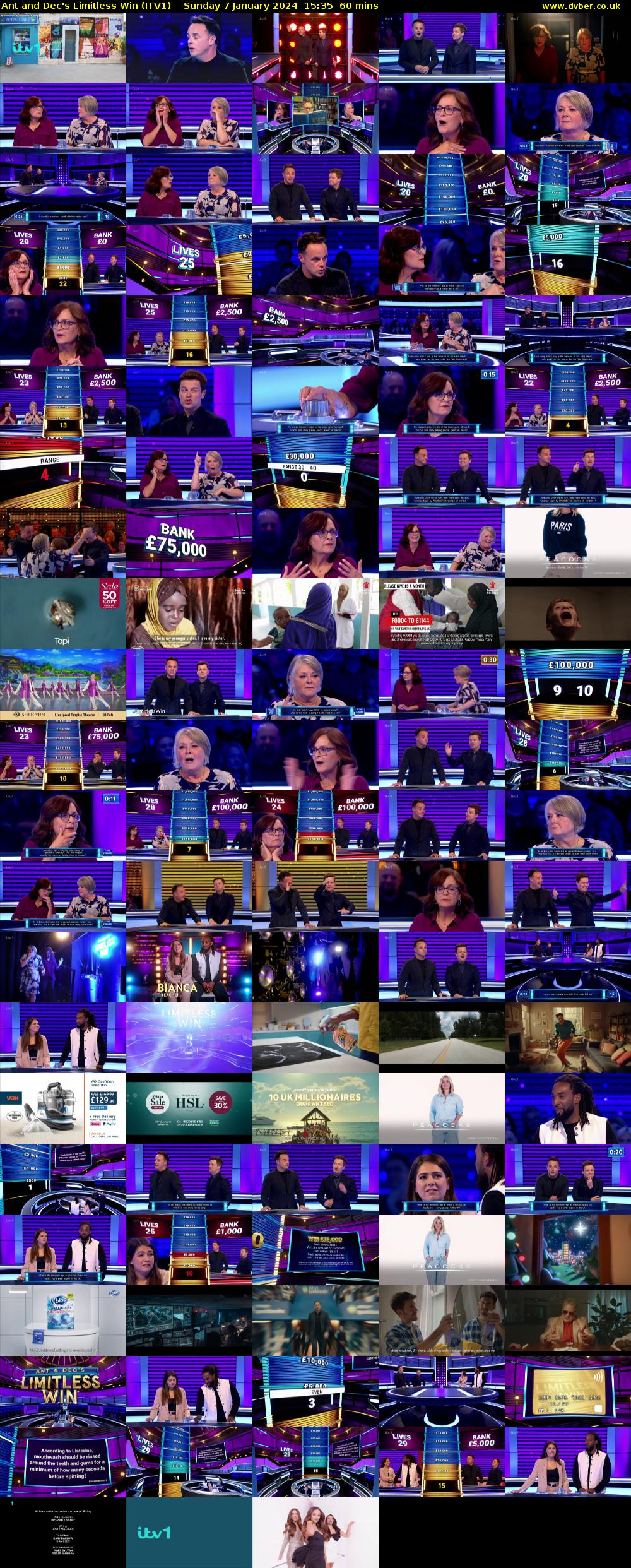 Ant and Dec's Limitless Win (ITV1) Sunday 7 January 2024 15:35 - 16:35