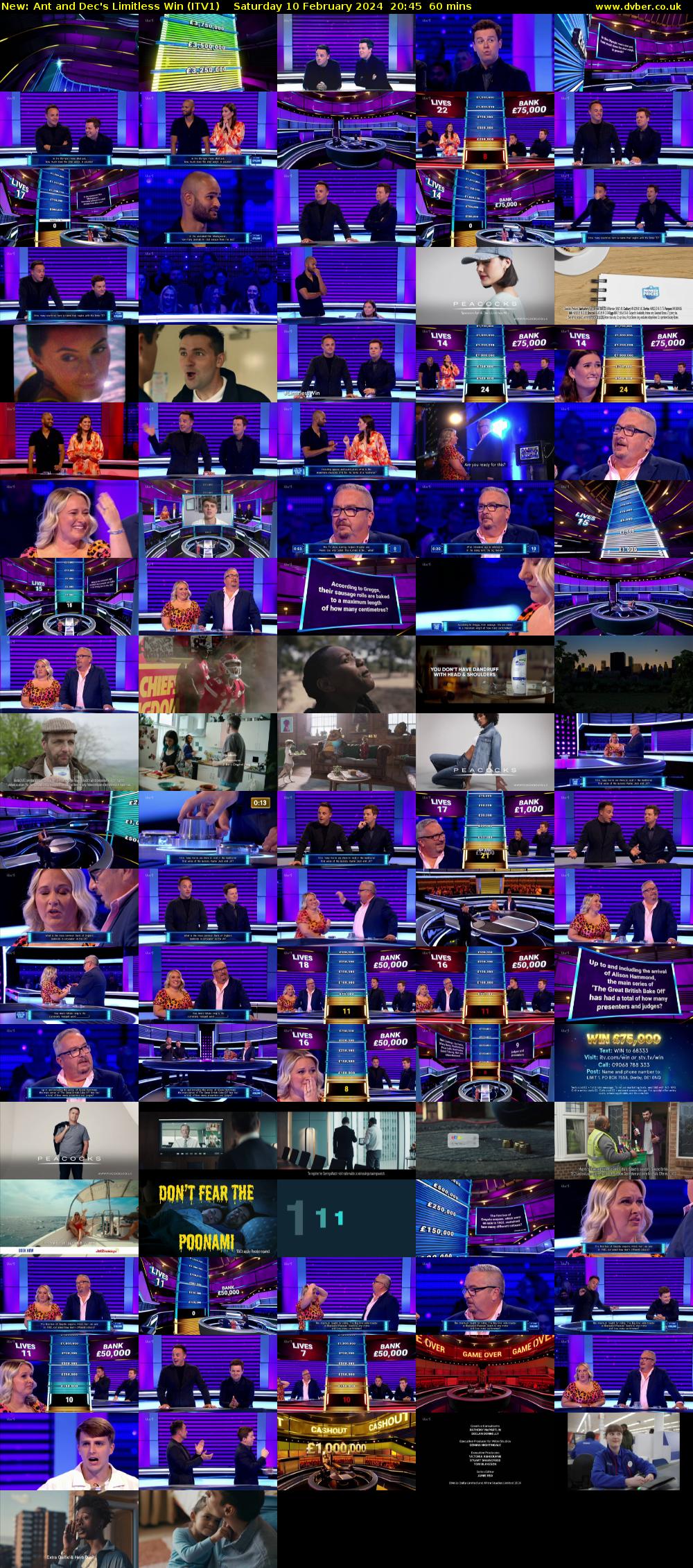 Ant and Dec's Limitless Win (ITV1) Saturday 10 February 2024 20:45 - 21:45