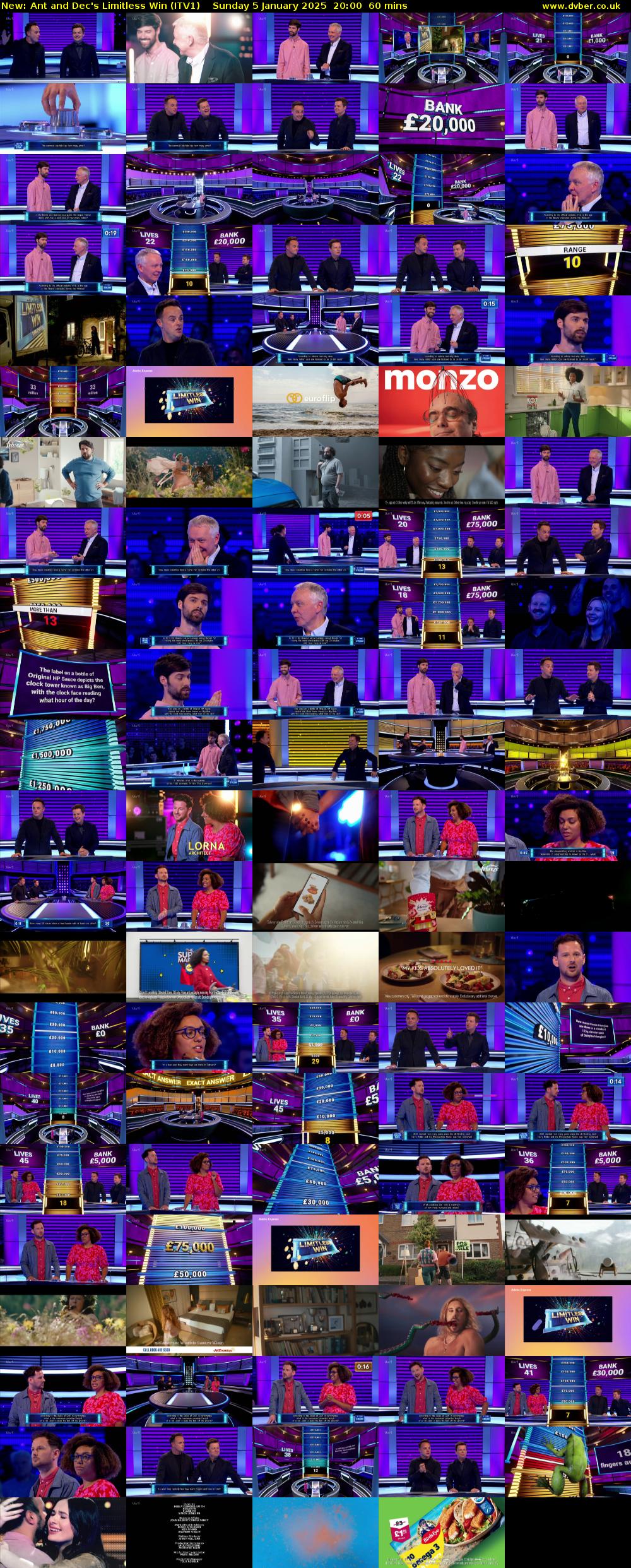 Ant and Dec's Limitless Win (ITV1) Sunday 5 January 2025 20:00 - 21:00