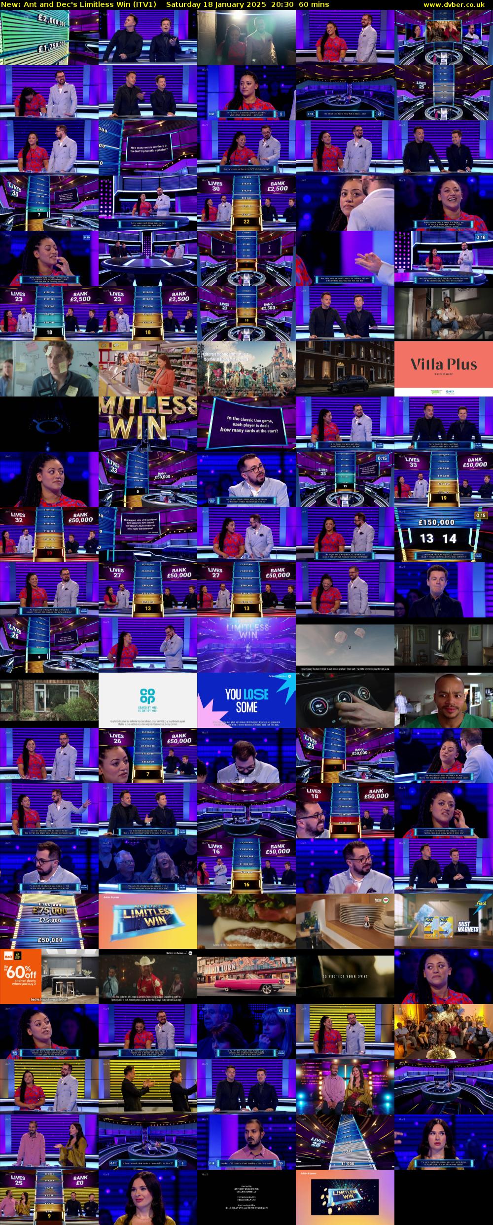 Ant and Dec's Limitless Win (ITV1) Saturday 18 January 2025 20:30 - 21:30