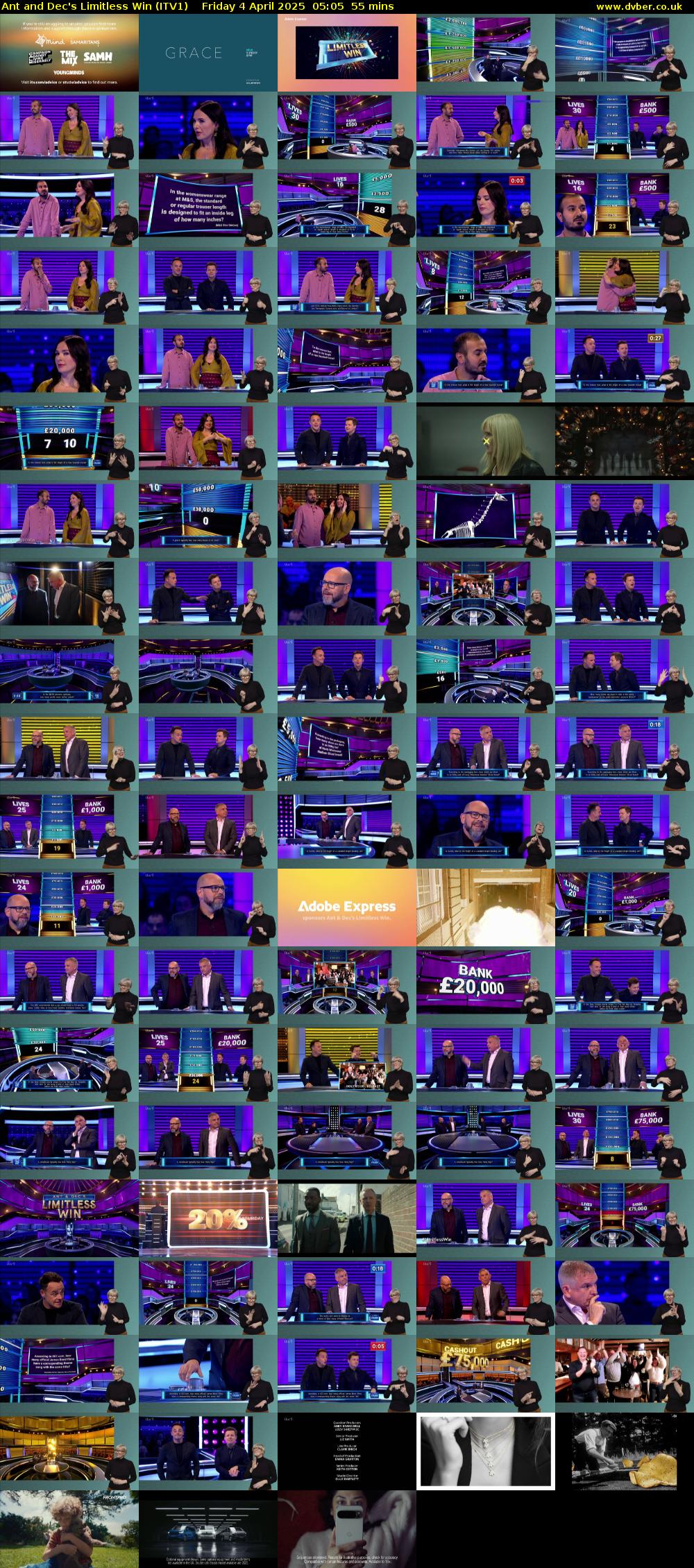 Ant and Dec's Limitless Win (ITV1) Friday 4 April 2025 05:05 - 06:00