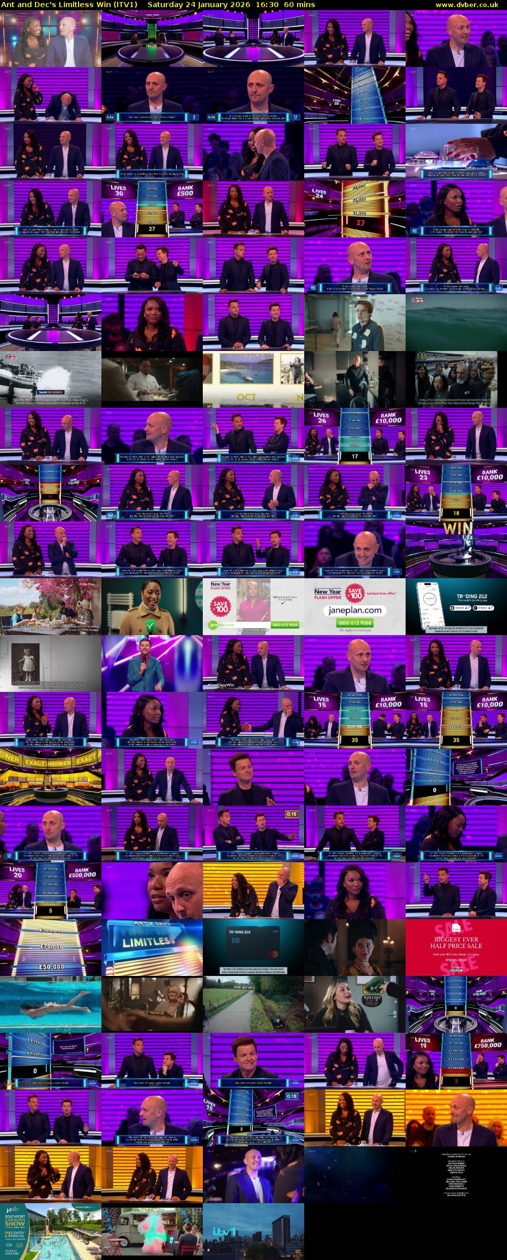 Ant and Dec's Limitless Win (ITV1) Saturday 24 January 2026 16:30 - 17:30