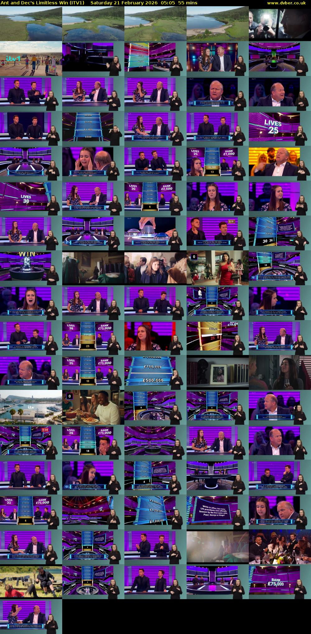 Ant and Dec's Limitless Win (ITV1) Saturday 21 February 2026 05:05 - 06:00