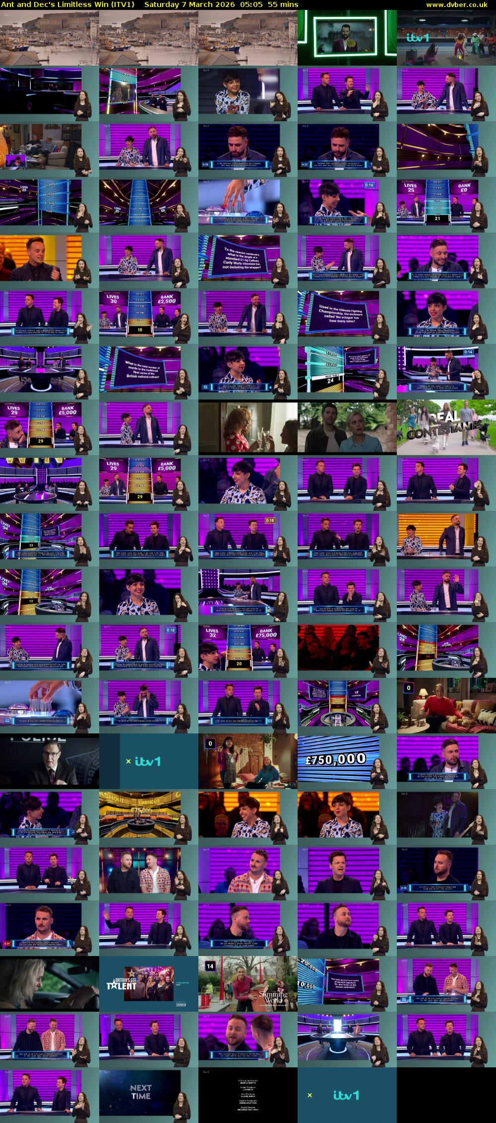 Ant and Dec's Limitless Win (ITV1) Saturday 7 March 2026 05:05 - 06:00