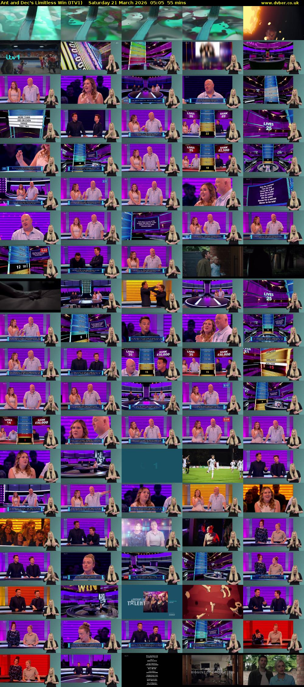 Ant and Dec's Limitless Win (ITV1) Saturday 21 March 2026 05:05 - 06:00