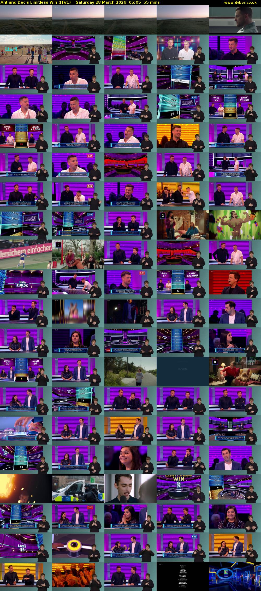 Ant and Dec's Limitless Win (ITV1) Saturday 28 March 2026 05:05 - 06:00