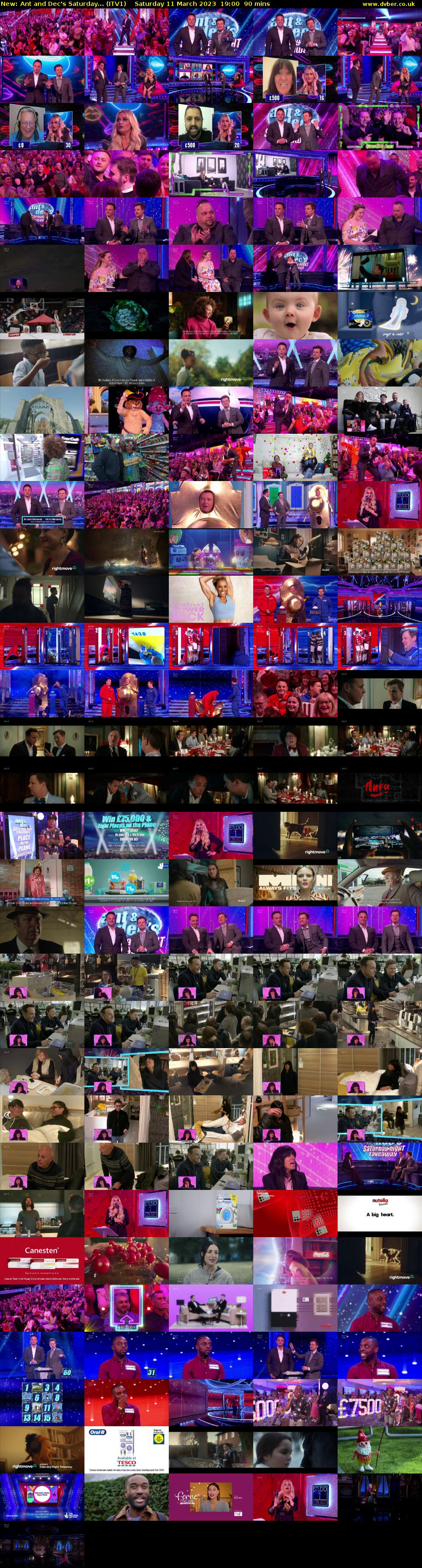 Ant and Dec's Saturday... (ITV1) Saturday 11 March 2023 19:00 - 20:30