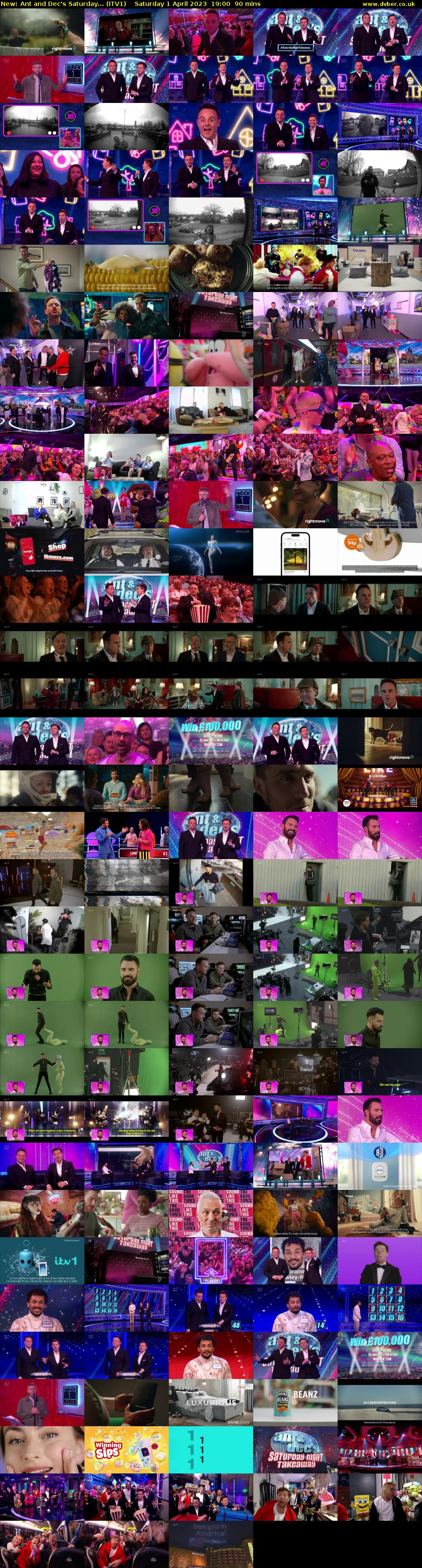 Ant and Dec's Saturday... (ITV1) Saturday 1 April 2023 19:00 - 20:30