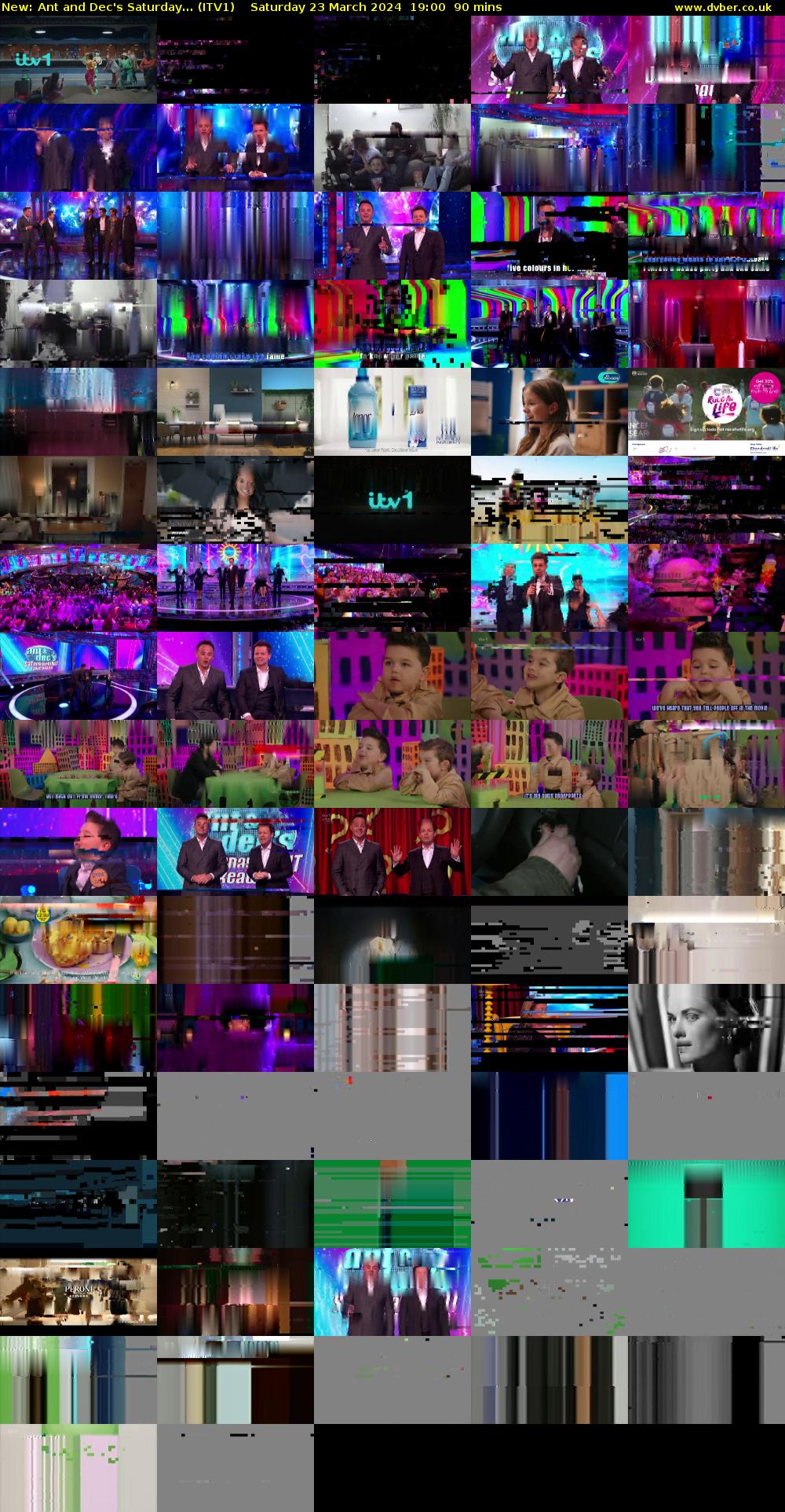 Ant and Dec's Saturday... (ITV1) Saturday 23 March 2024 19:00 - 20:30