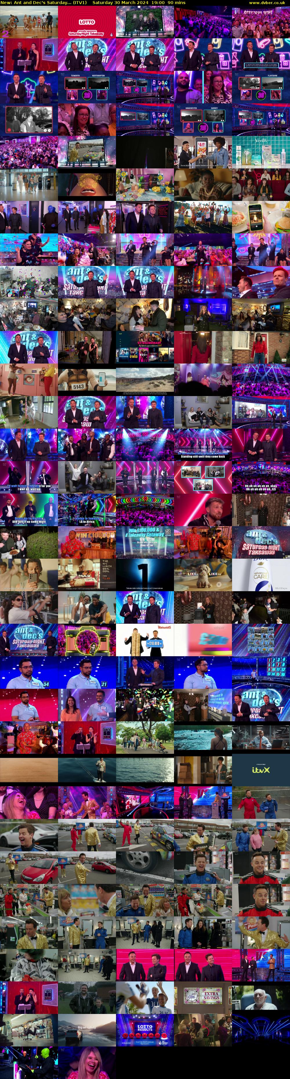 Ant and Dec's Saturday... (ITV1) Saturday 30 March 2024 19:00 - 20:30
