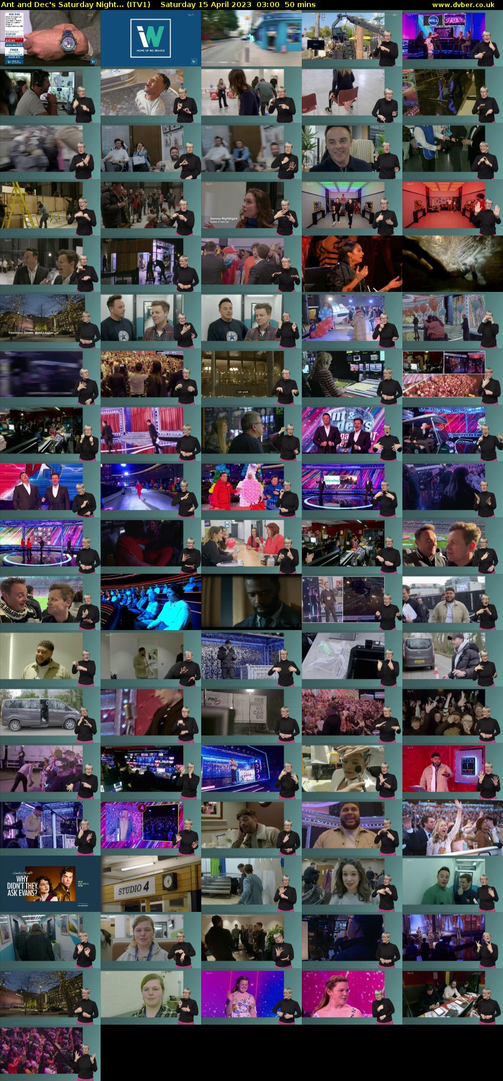 Ant and Dec's Saturday Night... (ITV1) Saturday 15 April 2023 03:00 - 03:50