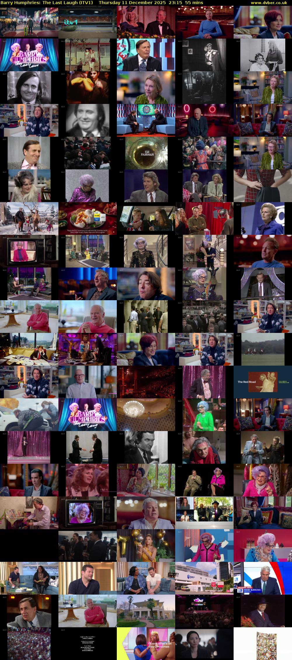 Barry Humphries: The Last Laugh (ITV1) Thursday 11 December 2025 23:15 - 00:10