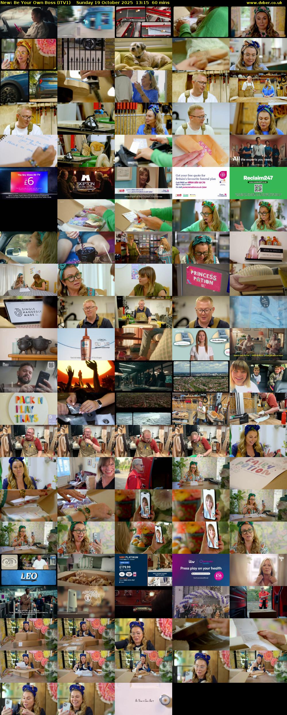 Be Your Own Boss (ITV1) Sunday 19 October 2025 13:15 - 14:15