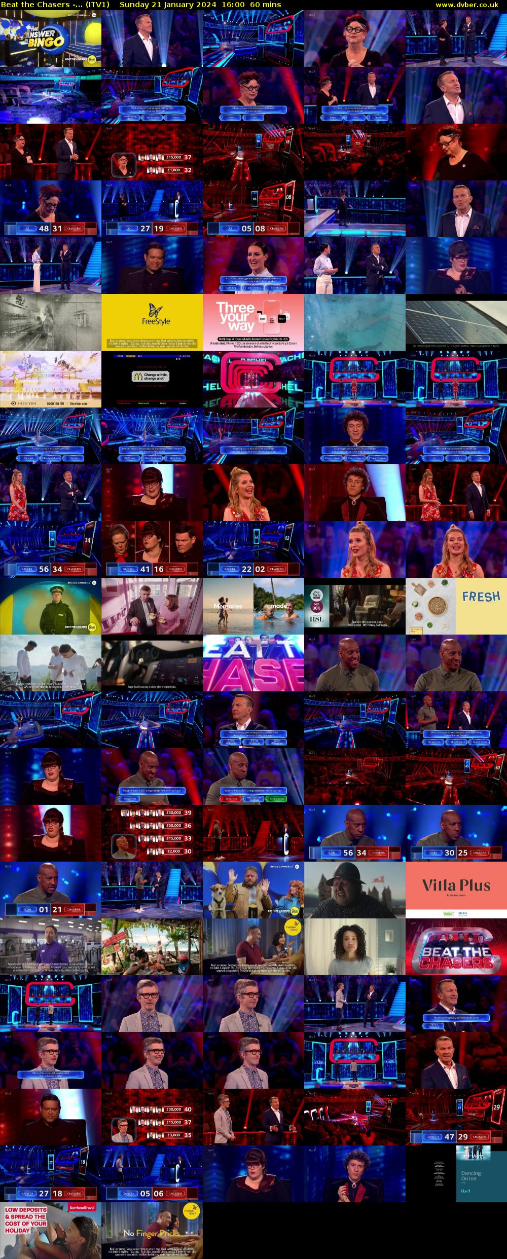 Beat The Chasers -... (ITV1) Sunday 21 January 2024 16:00 - 17:00