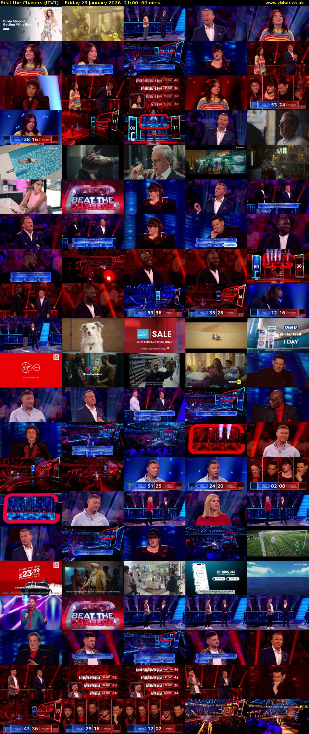 Beat The Chasers (ITV1) Friday 23 January 2026 21:00 - 22:00
