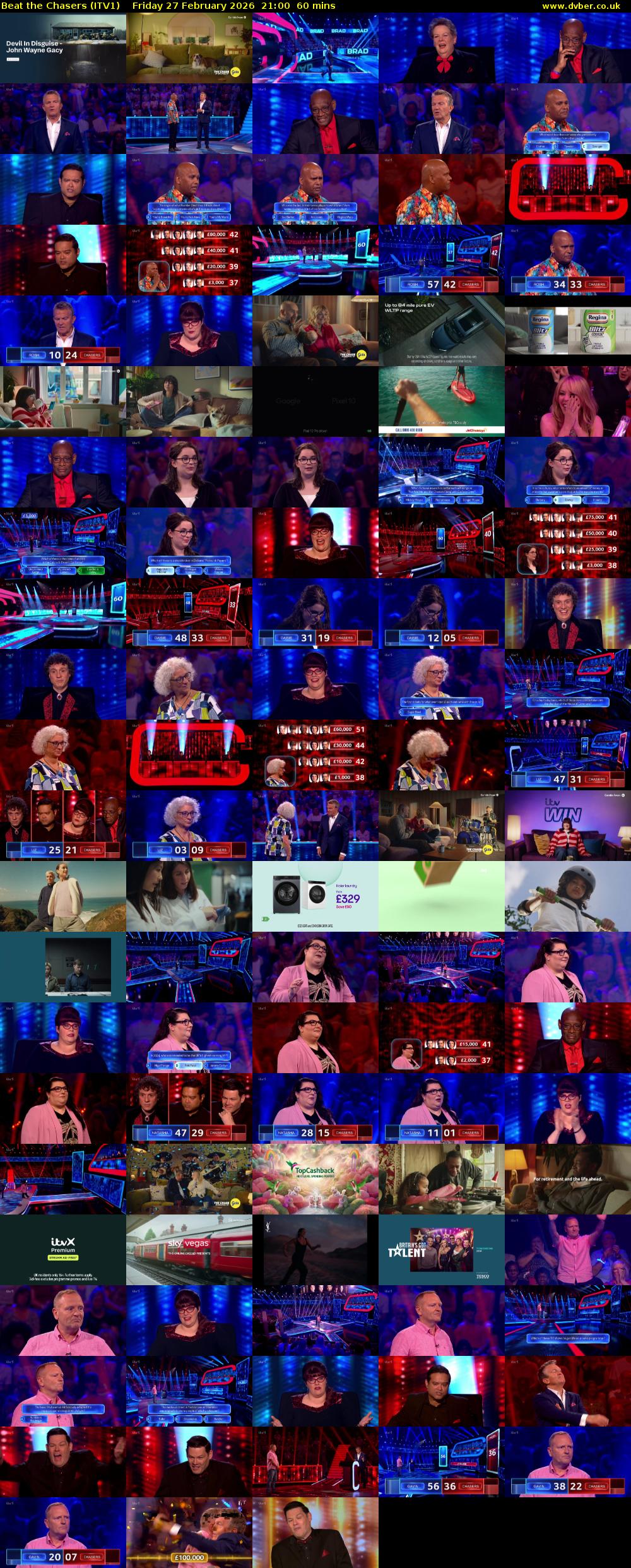 Beat The Chasers (ITV1) Friday 27 February 2026 21:00 - 22:00