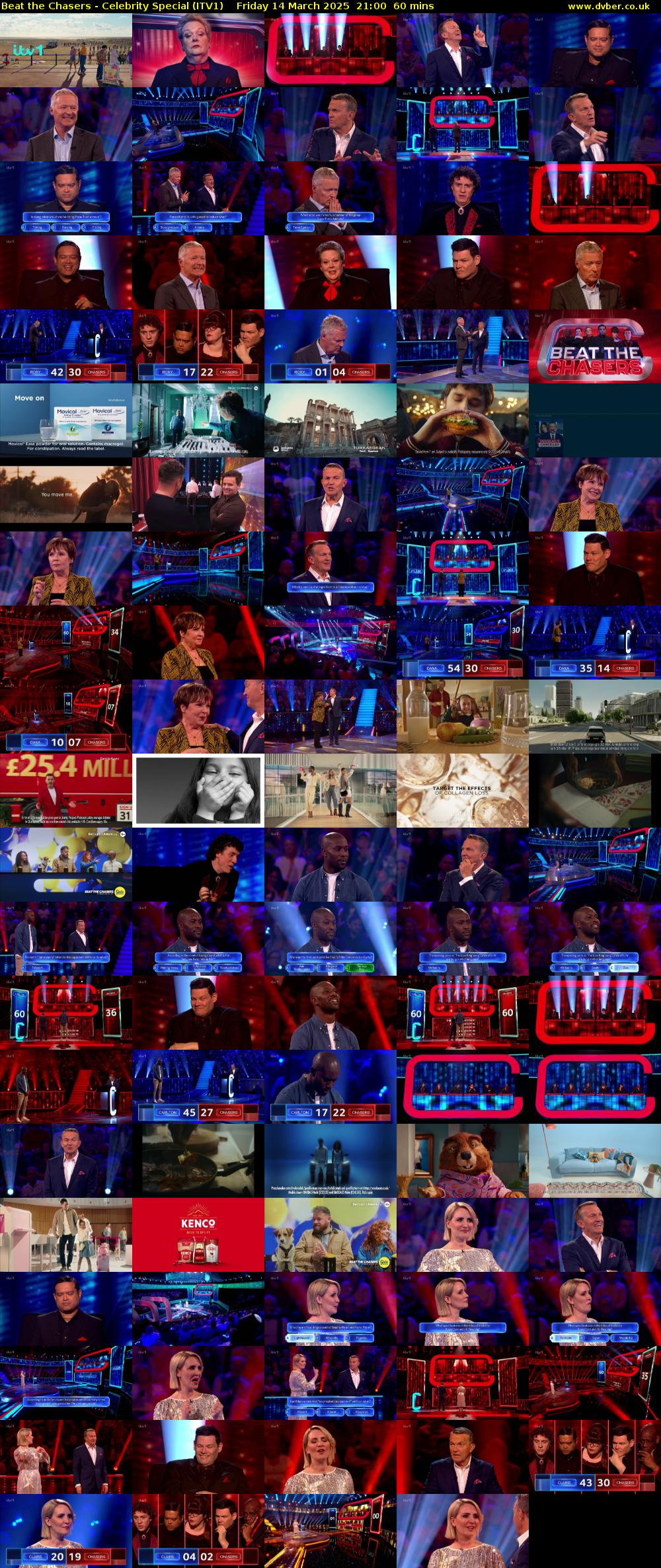 Beat the Chasers - Celebrity Special (ITV1) Friday 14 March 2025 21:00 - 22:00