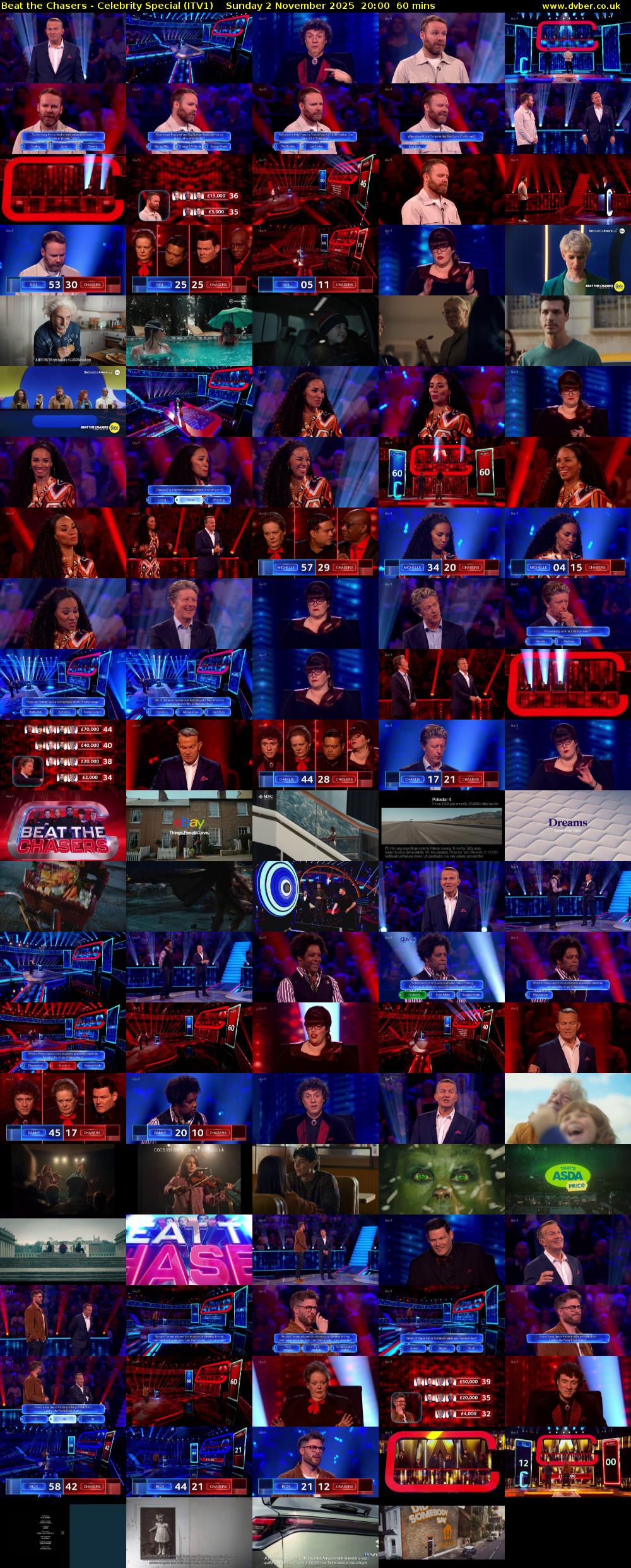 Beat the Chasers - Celebrity Special (ITV1) Sunday 2 November 2025 20:00 - 21:00