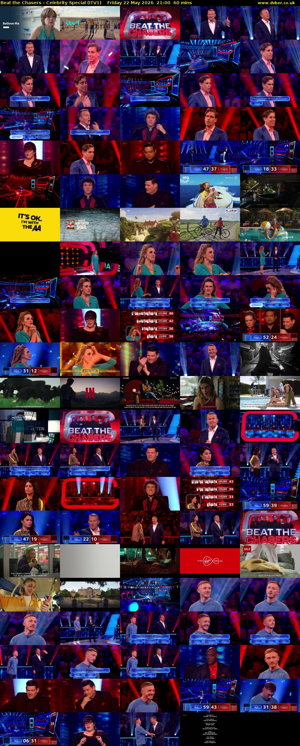 Beat the Chasers - Celebrity Special (ITV1) Friday 22 May 2026 21:00 - 22:00