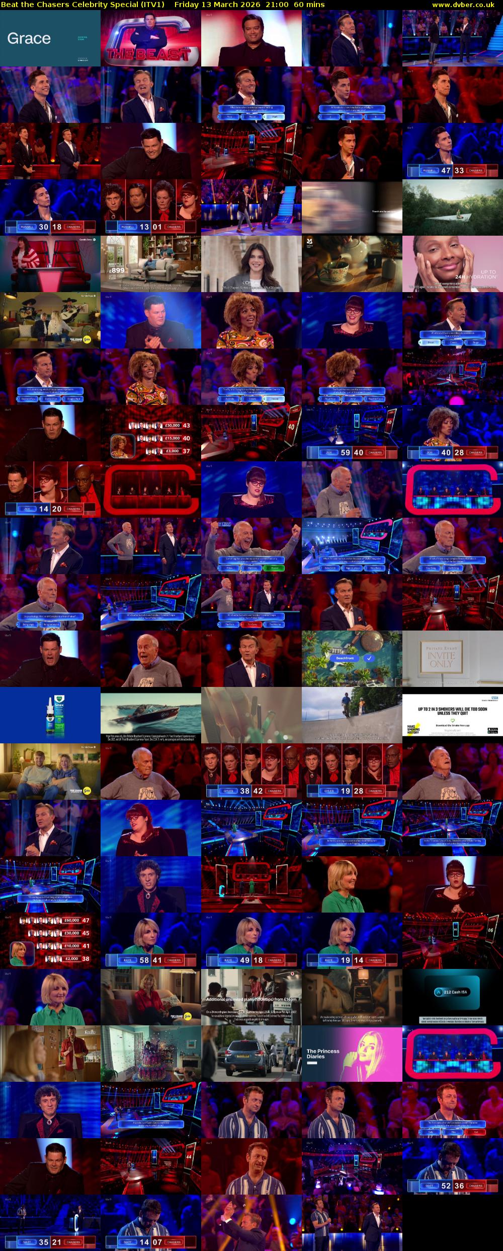 Beat the Chasers Celebrity Special (ITV1) Friday 13 March 2026 21:00 - 22:00