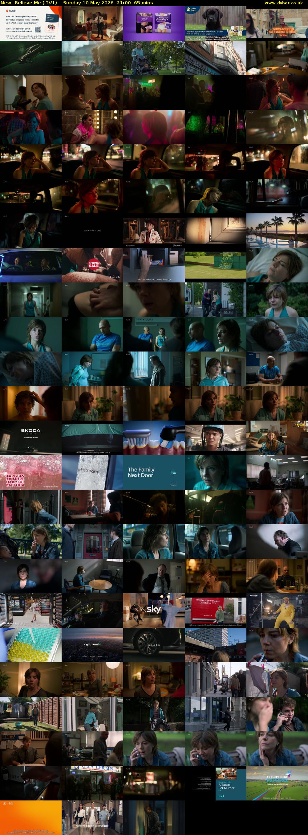 Believe Me (ITV1) Sunday 10 May 2026 21:00 - 22:05