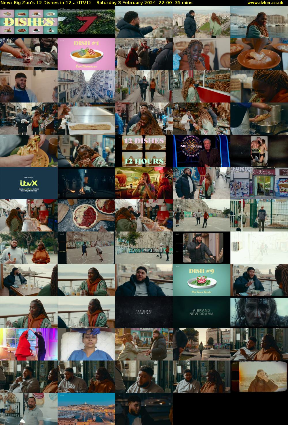 Big Zuu's 12 Dishes in 12... (ITV1) Saturday 3 February 2024 22:00 - 22:35
