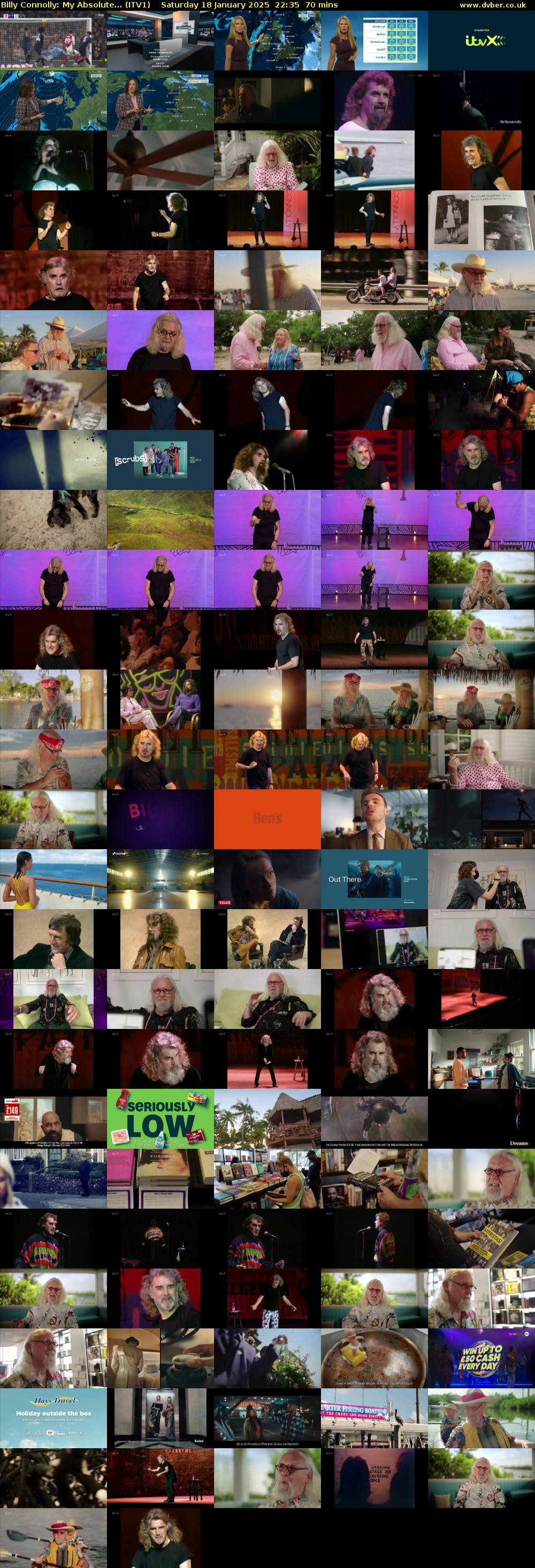 Billy Connolly: My Absolute... (ITV1) Saturday 18 January 2025 22:35 - 23:45