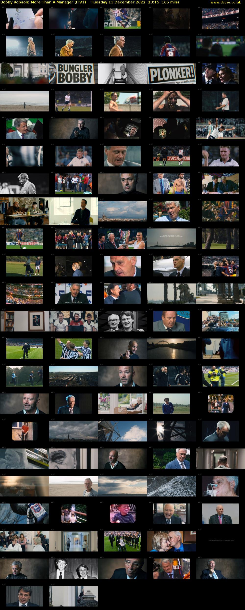Bobby Robson: More Than A Manager (ITV1) Tuesday 13 December 2022 23:15 - 01:00