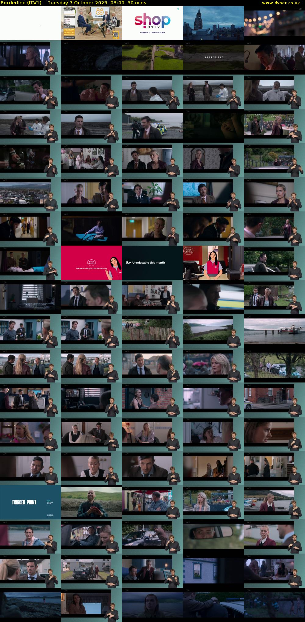 Borderline (ITV1) Tuesday 7 October 2025 03:00 - 03:50