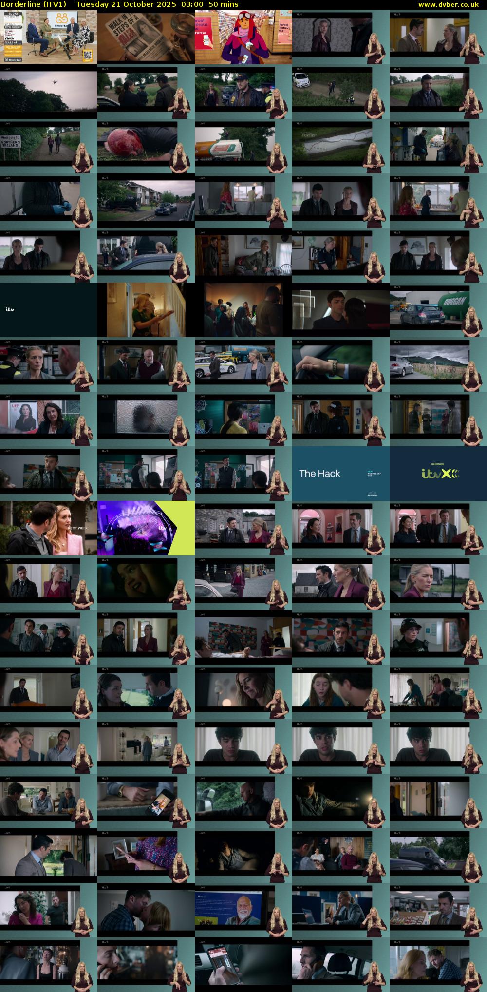 Borderline (ITV1) Tuesday 21 October 2025 03:00 - 03:50