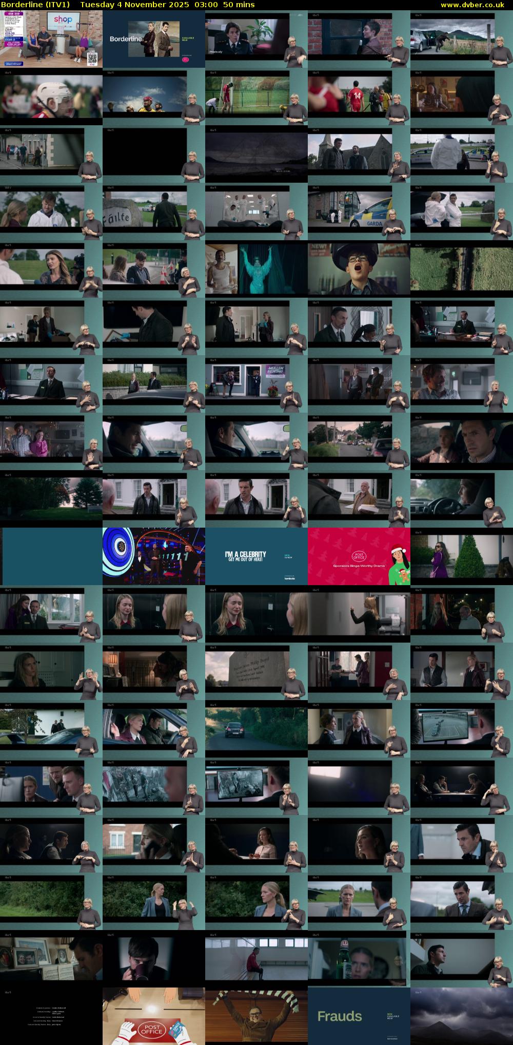Borderline (ITV1) Tuesday 4 November 2025 03:00 - 03:50