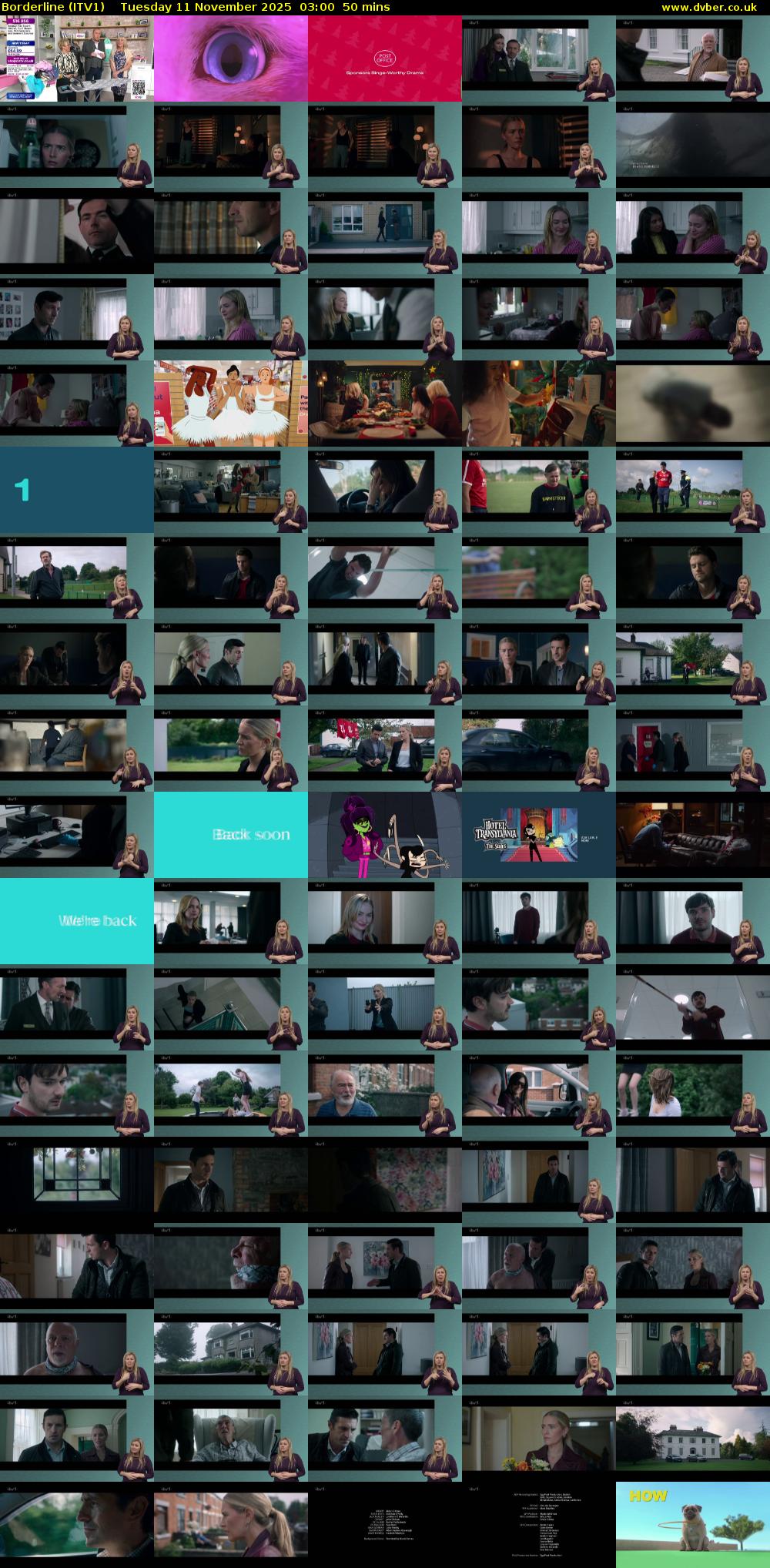 Borderline (ITV1) Tuesday 11 November 2025 03:00 - 03:50