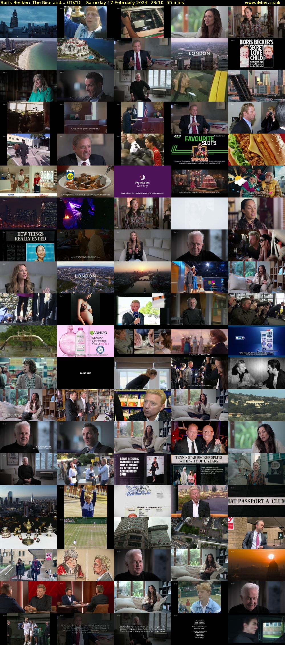 Boris Becker: The Rise and... (ITV1) Saturday 17 February 2024 23:10 - 00:05
