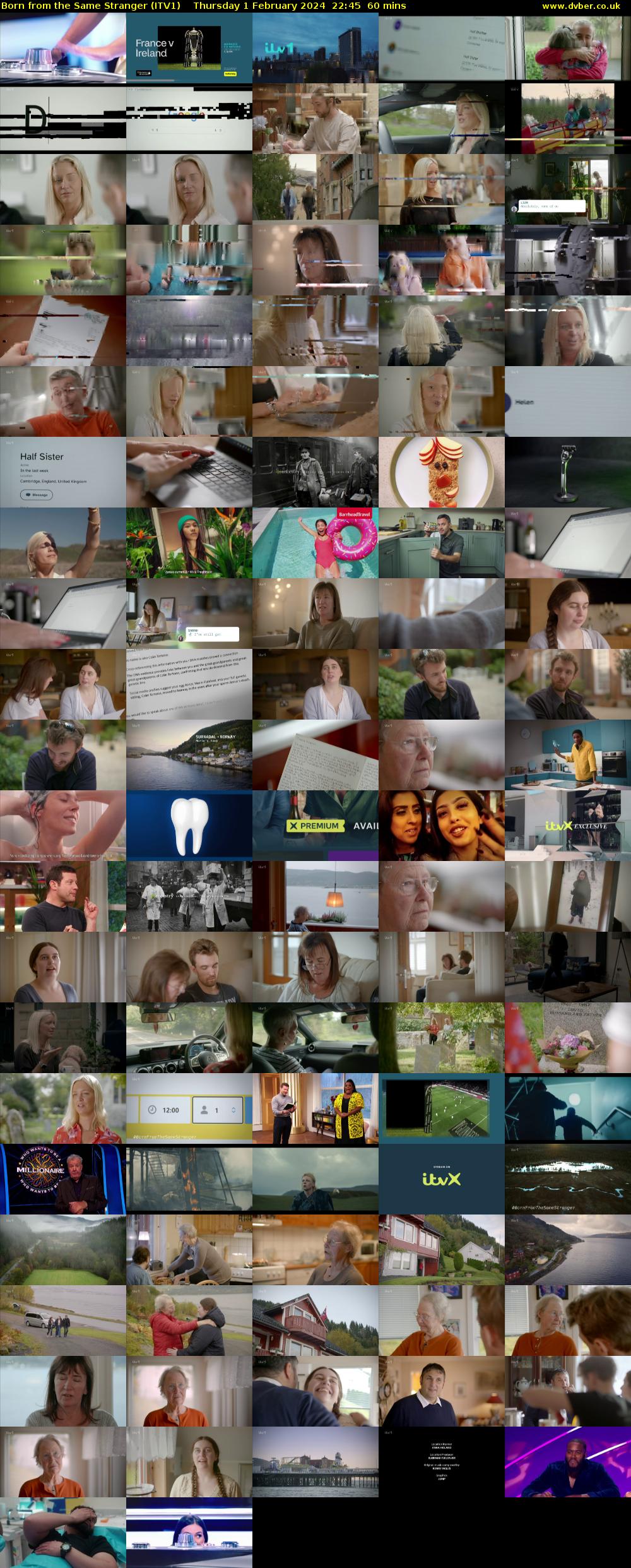 Born from the Same Stranger (ITV1) Thursday 1 February 2024 22:45 - 23:45