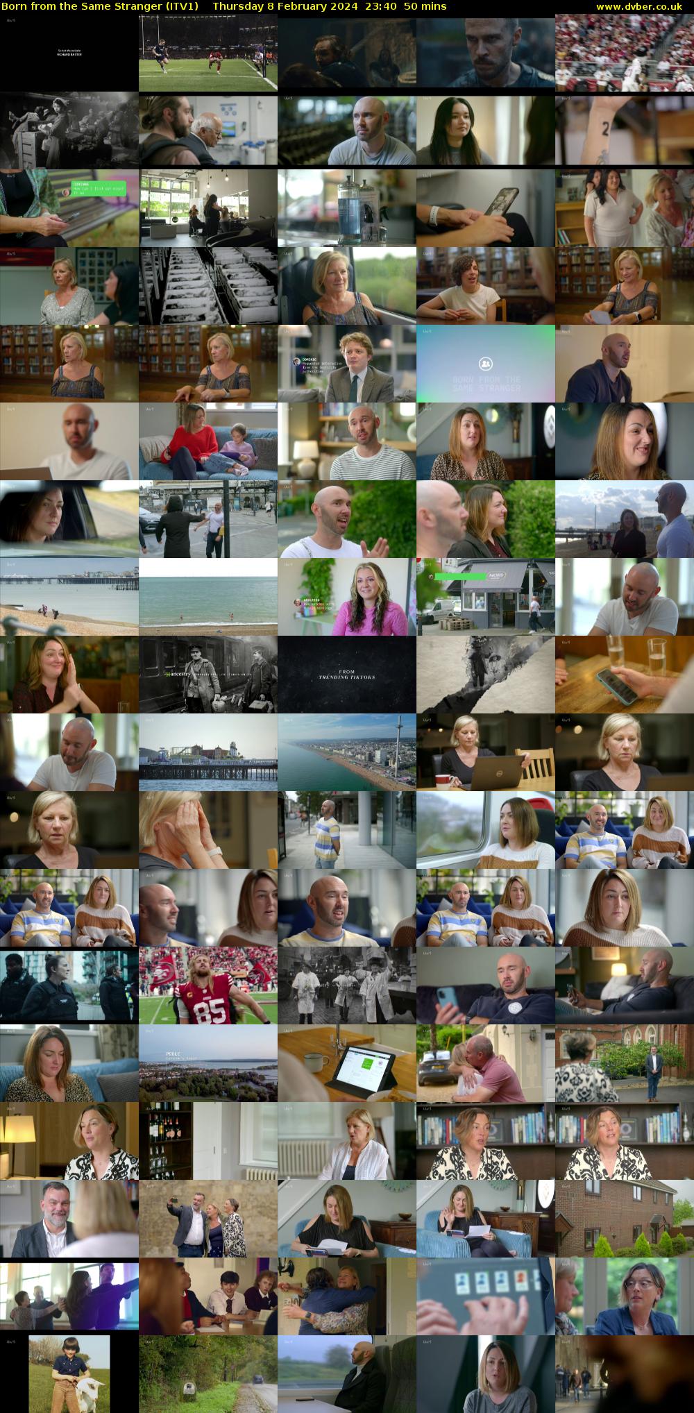 Born from the Same Stranger (ITV1) Thursday 8 February 2024 23:40 - 00:30