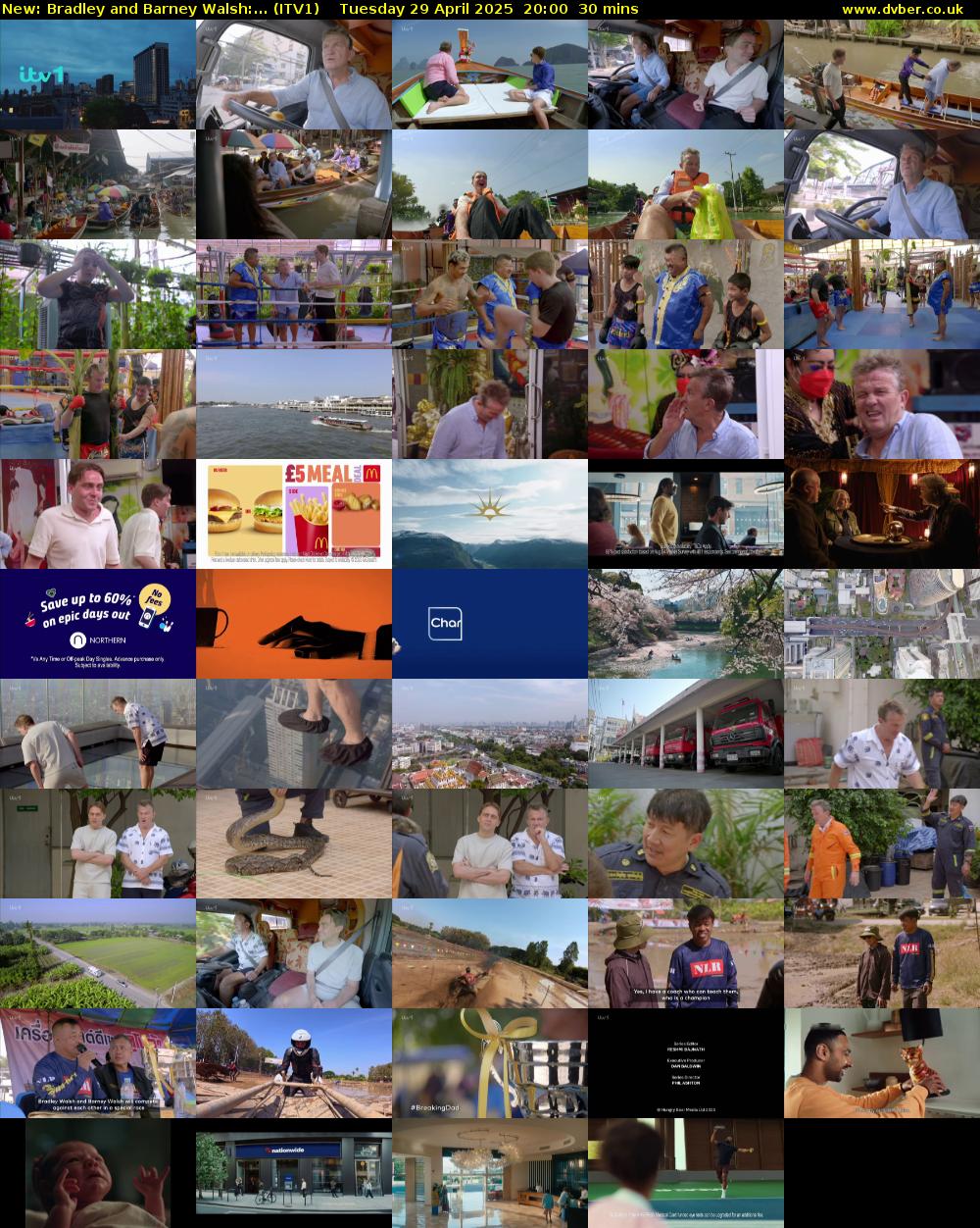 Bradley and Barney Walsh:... (ITV1) Tuesday 29 April 2025 20:00 - 20:30