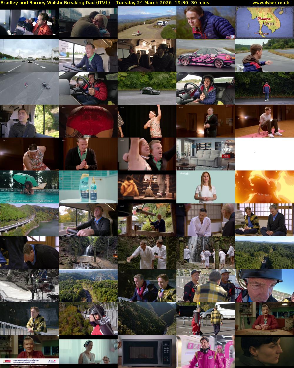 Bradley and Barney Walsh: Breaking Dad (ITV1) Tuesday 24 March 2026 19:30 - 20:00