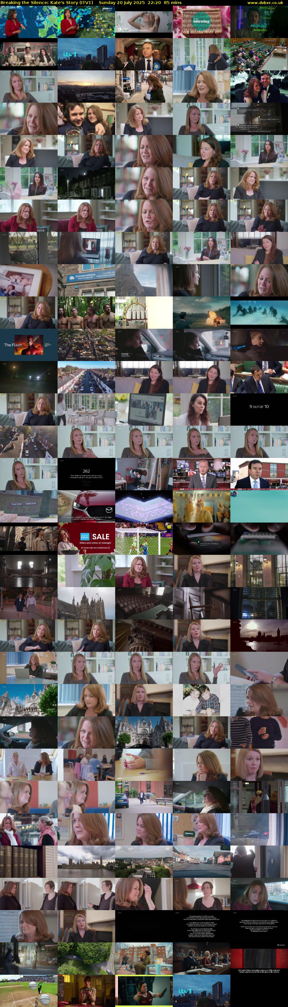 Breaking the Silence: Kate's Story (ITV1) Sunday 20 July 2025 22:20 - 23:45
