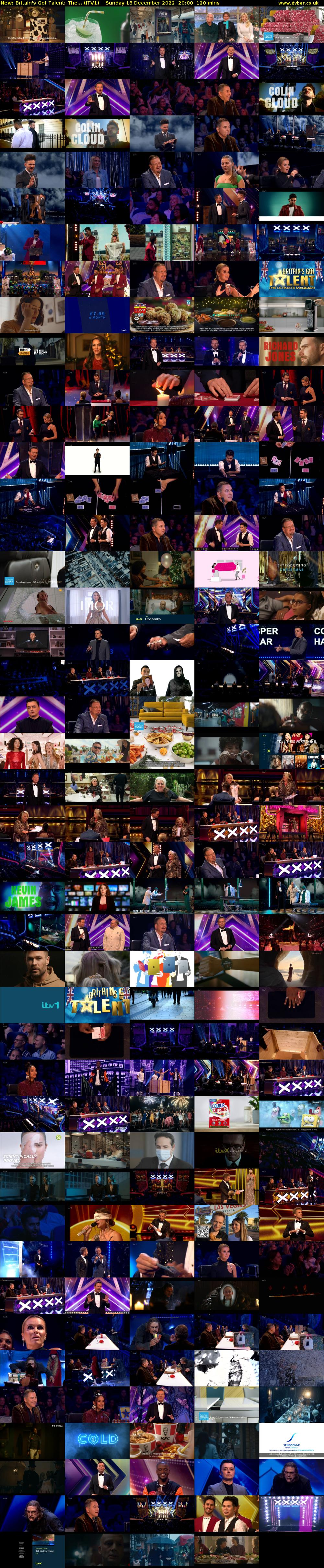 Britain's Got Talent: The... (ITV1) Sunday 18 December 2022 20:00 - 22:00