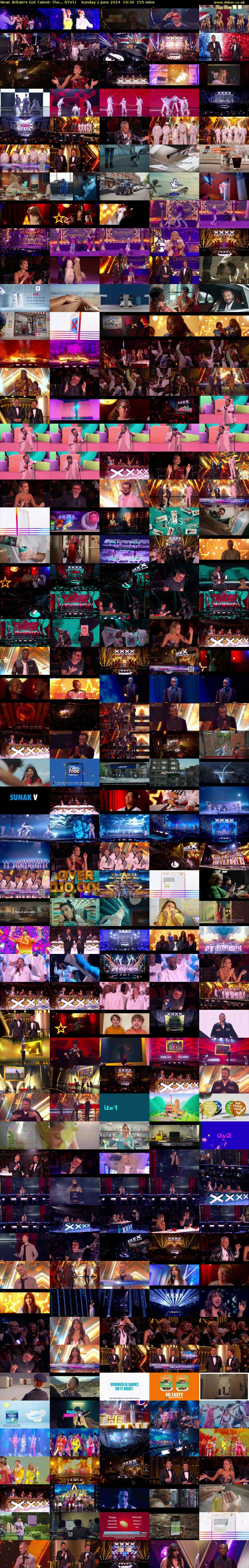 Britain's Got Talent: The... (ITV1) Sunday 2 June 2024 19:30 - 22:05