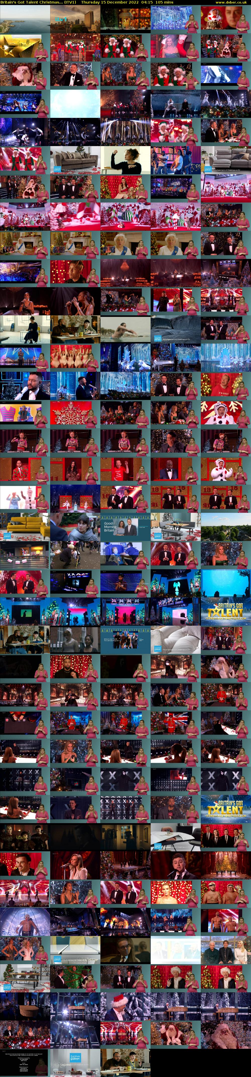Britain's Got Talent Christmas... (ITV1) Thursday 15 December 2022 04:15 - 06:00