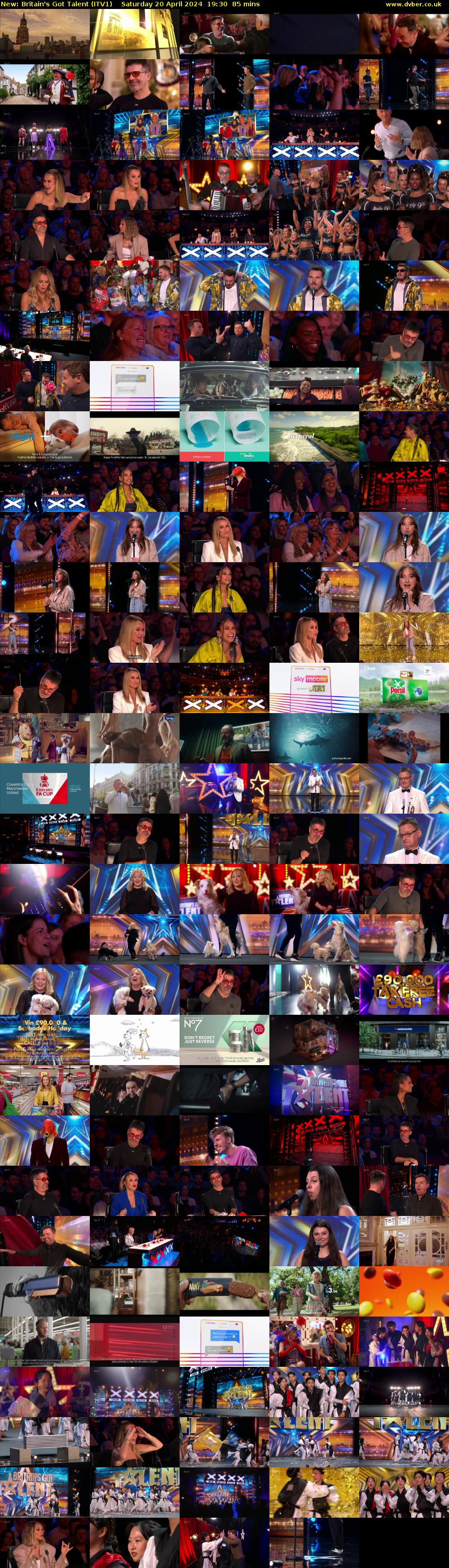 Britain's Got Talent (ITV1) Saturday 20 April 2024 19:30 - 20:55