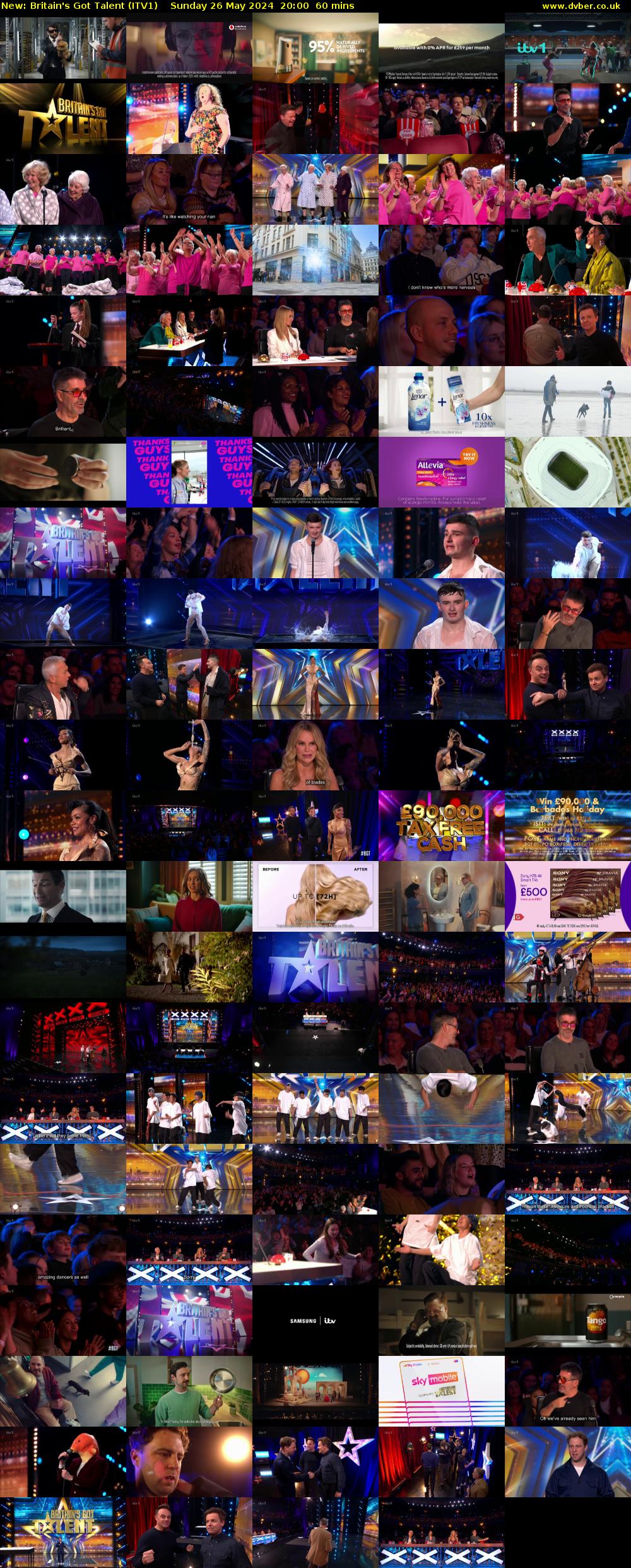 Britain's Got Talent (ITV1) Sunday 26 May 2024 20:00 - 21:00
