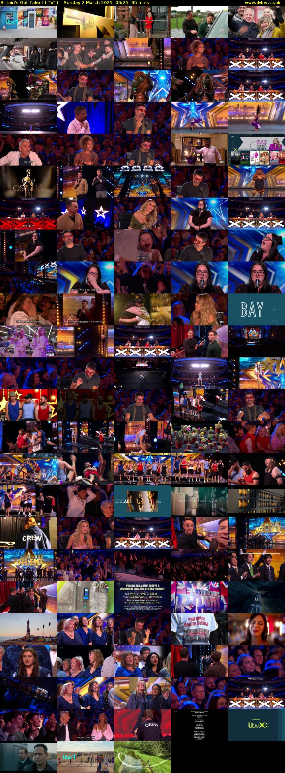 Britain's Got Talent (ITV1) Sunday 2 March 2025 06:25 - 07:30