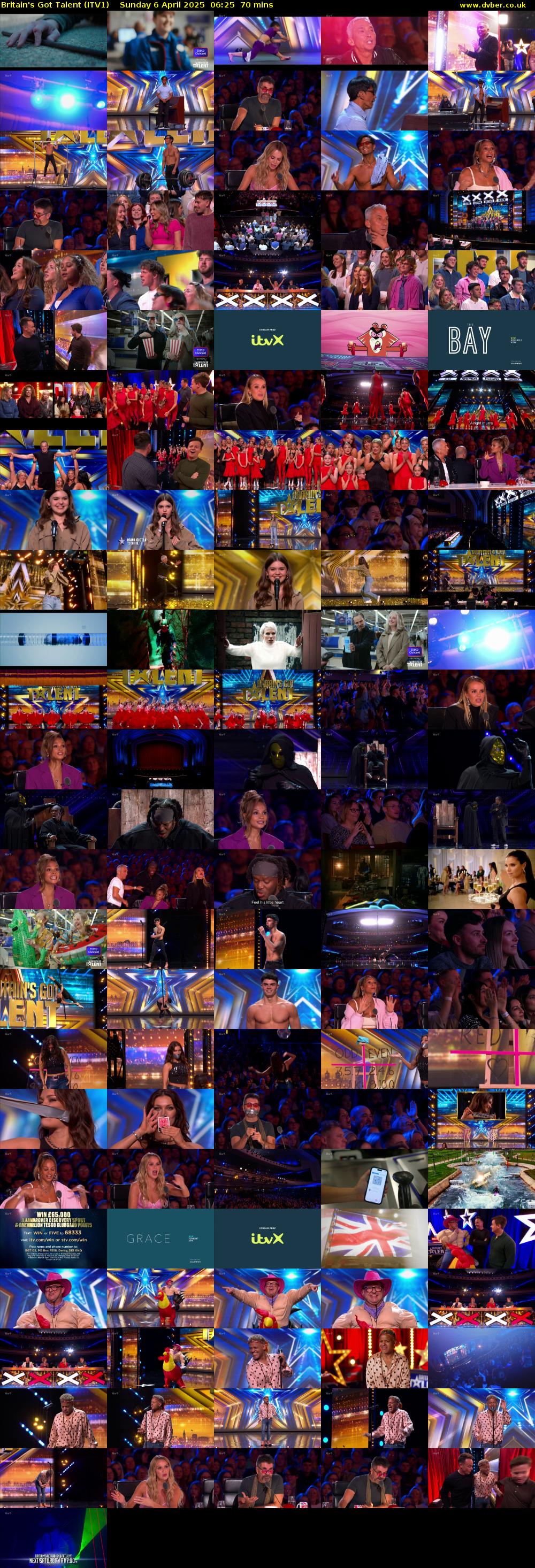 Britain's Got Talent (ITV1) Sunday 6 April 2025 06:25 - 07:35