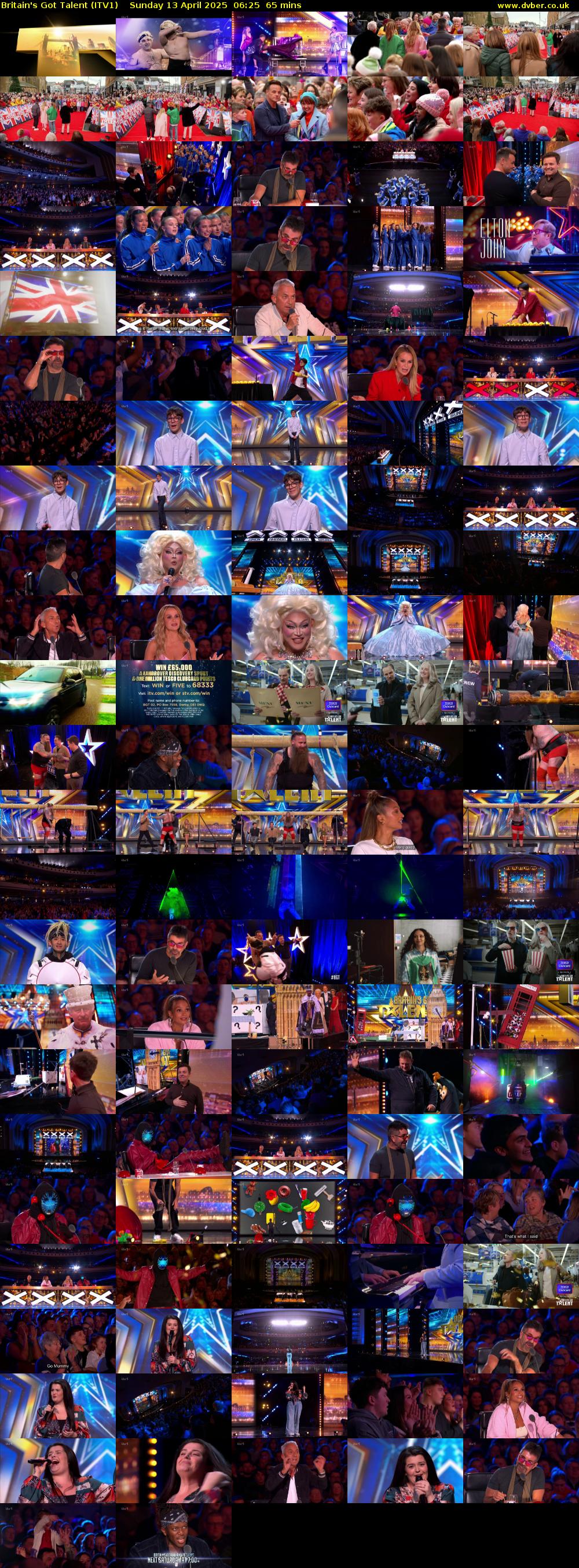 Britain's Got Talent (ITV1) Sunday 13 April 2025 06:25 - 07:30